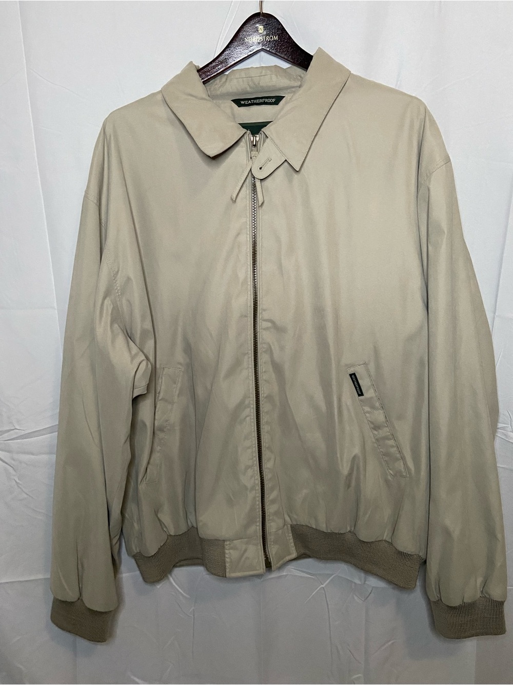 Weatherproof Light Beige Men's Bomber Jacket